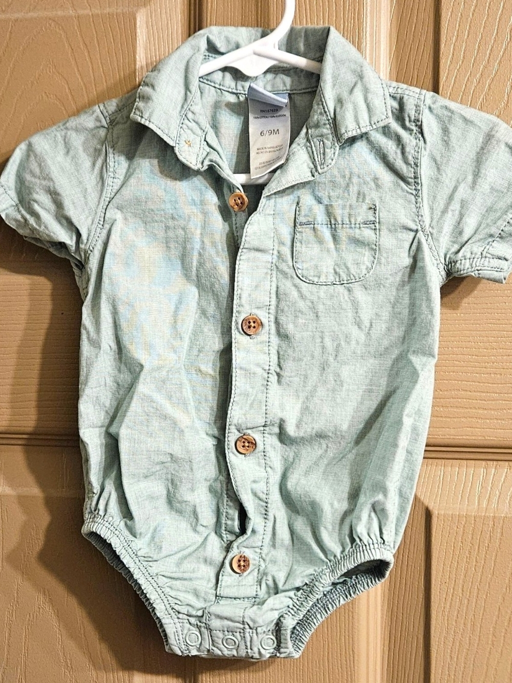 Short-Sleeve Button-Front Bodysuit
